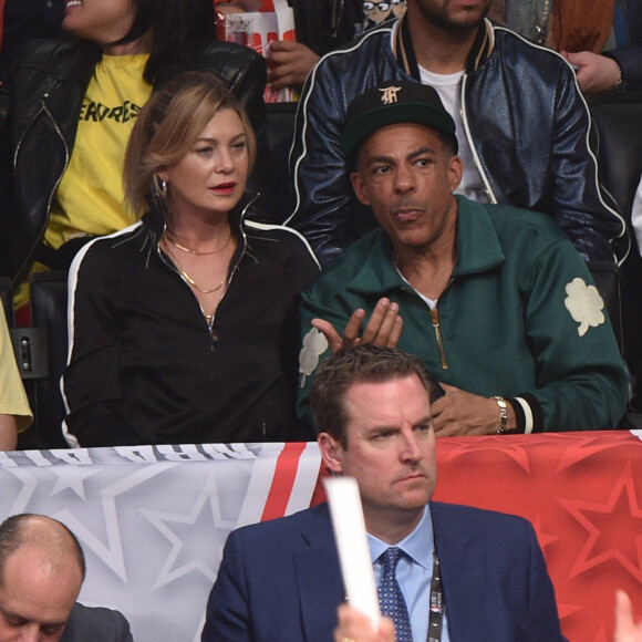 Ellen Pompeo and Chris Ivery assistent aux All-Star Game en NBA en 2018 au Staples Center le 18 février 2018 à Los Angeles, CA, USA. Photo by ABACAPRESS.COM