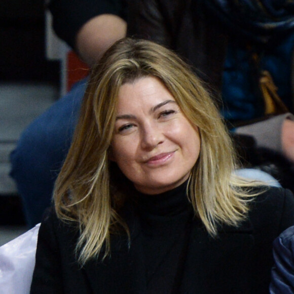 L'actrice Ellen Pompeo et son mari, le producteur de musique Chris Ivery assis dans les gradins pour assister au match entre les Los Angeles Clippers et les Boston Celtics at Staples Center in Los Angeles, CA, USA on March 28, 2016.  Photo @ GSI/ABACAPRESS.COM