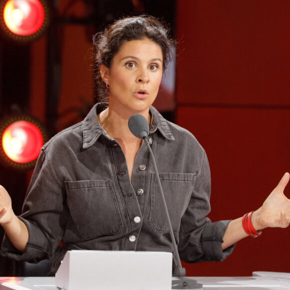 Semi-exclusif - Apolline de Malherbe - Conférence de presse de rentrée de RMC / RMC Sport saison à l'Altice Campus à Paris