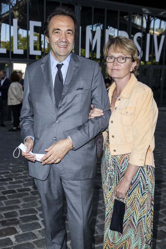 Claude Chirac et son mari Frédéric Salat-Baroux - "Jam Capsule" - Expérience culturelle immersive dans le Hall de la Villette à Paris, le 22 juin 2020