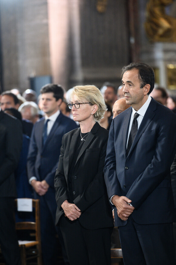 Claude Chirac, son mari Frédéric Salat-Baroux - Obsèques de Jacques Chirac en l'église Saint-Sulpice à Paris le 30 Septembre 2019.