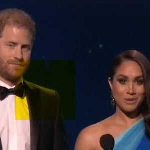 Le prince Harry, duc de Sussex, et Meghan Markle, duchesse de Sussex, ont reçu le "President's Award" aux NAACP Image Awards, pour leur travail d'aide à un refuge pour femmes du Texas. Le 27 février 2022.