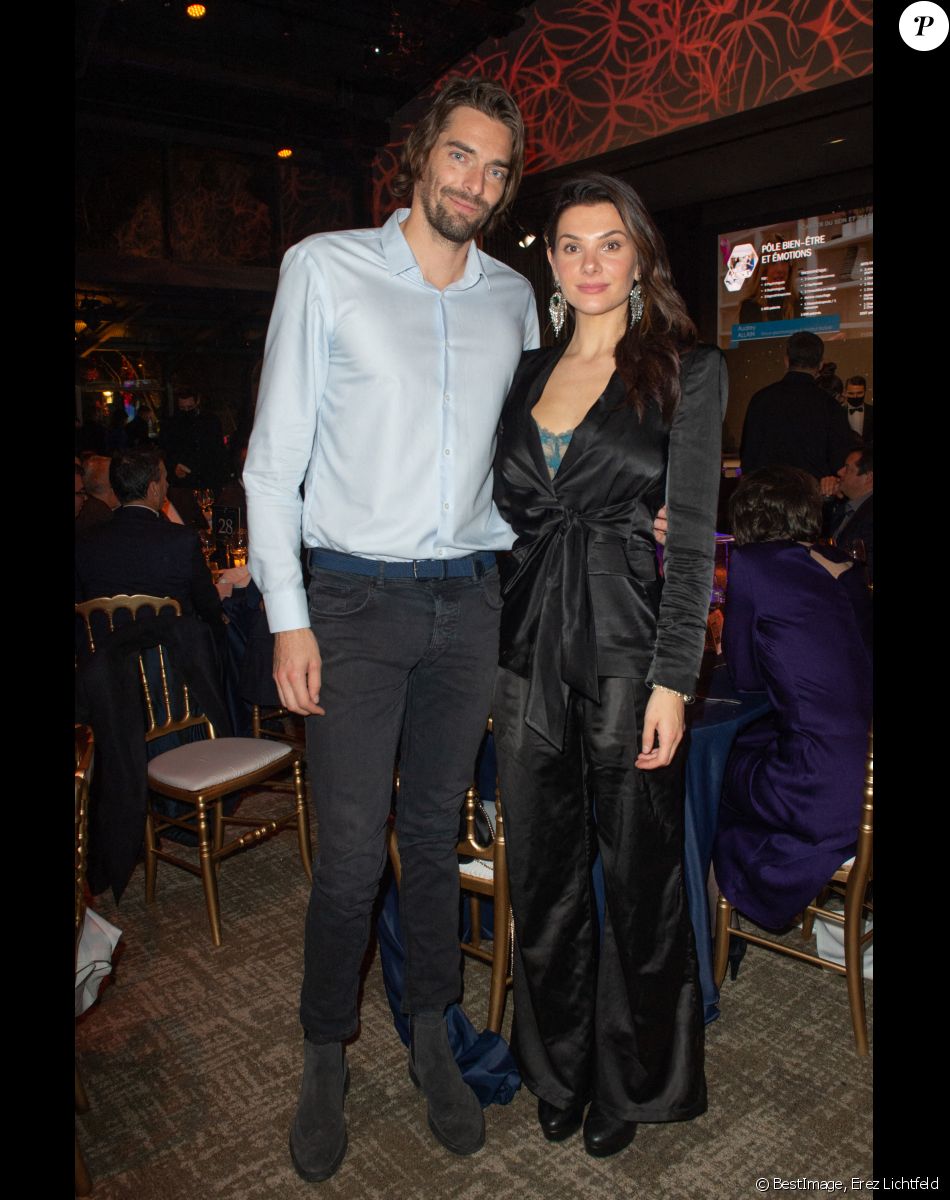 Exclusif - Le nageur Camille Lacourt et sa compagne Alice Detollenaere lors de la soirée de gala de l'Institut Rafaël, maison de l'après Cancer, au Pavillon Gabriel à Paris. © Erez Lichtfeld / Bestimage