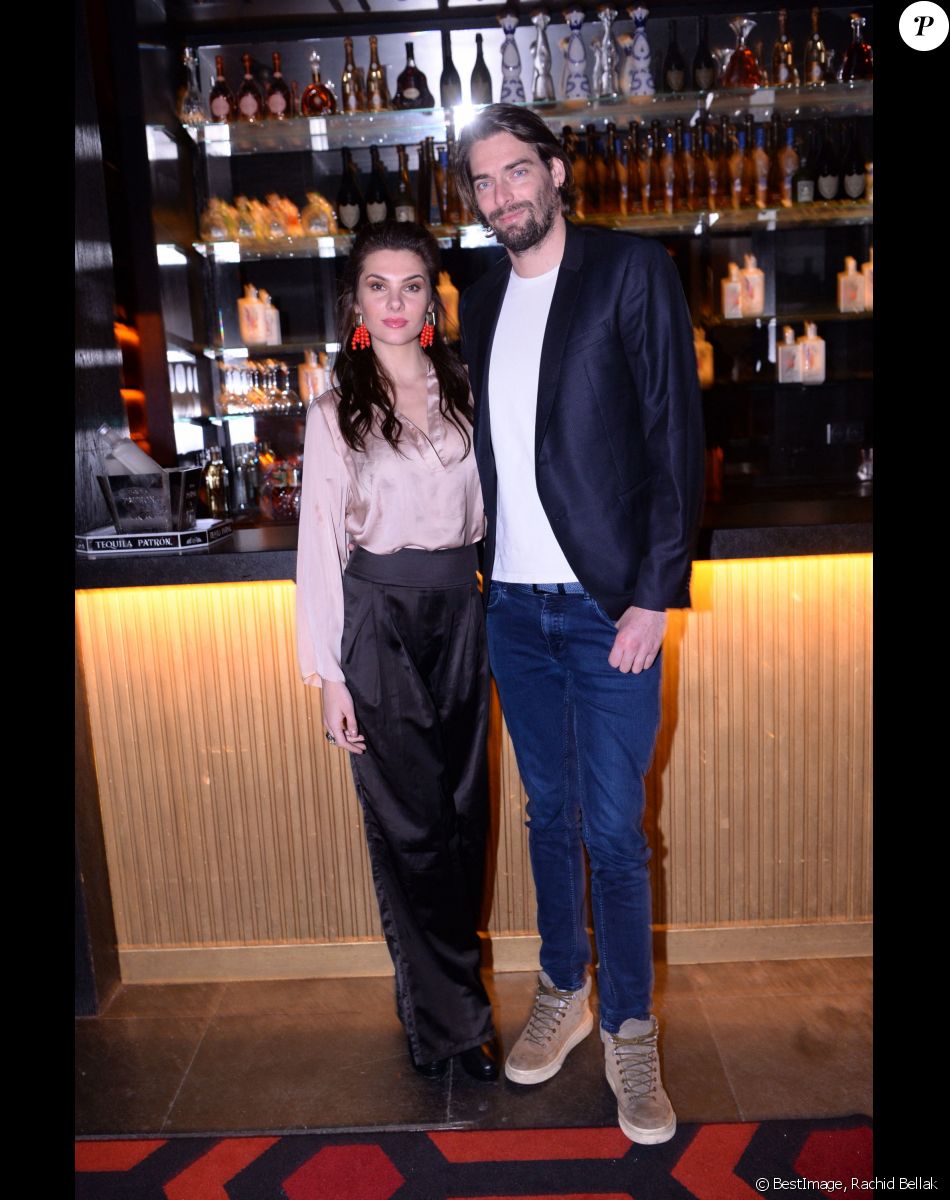 Exclusif - Camille Lacourt et sa compagne Alice Detollenaere (Miss Bourgogne 2010) - Soirée de lancement de "Chez Blue" au club "Boum Boum" situé dans le prestigieux 8eme arrondissement de Paris le 30 janvier 2020. © Rachid Bellak/Bestimage