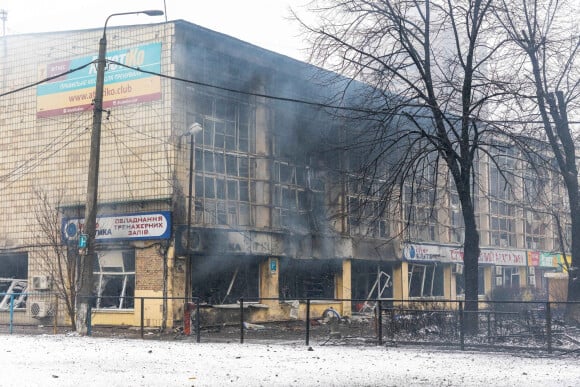 La ville de Kiev subit les bombardements de l'armée russe le 2 mars 2022. © Imago / Panoramic / Bestimage 