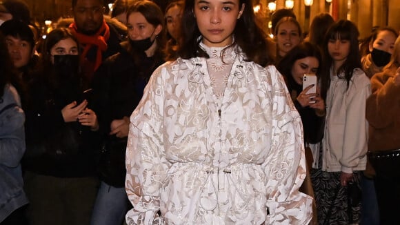 Carmen Kassovitz a l arrivee du defile ISABEL MARANT CELEBRITES : Arrivees  du defile ISABEL MARANT