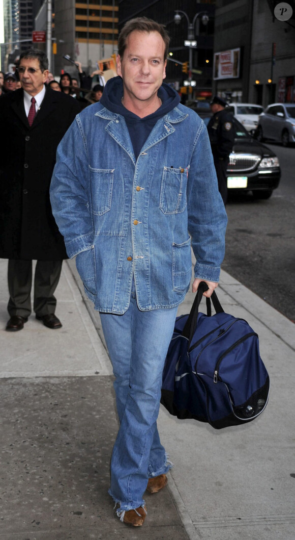 Kiefer Sutherland à l'émission de David Letterman (13 janvier 2010 - New York)
