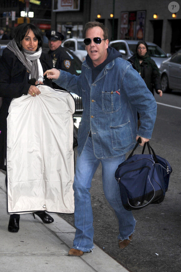 Kiefer Sutherland à l'émission de David Letterman (13 janvier 2010 - New York)