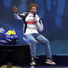 Valentino Rossi lors du salon du deux roues Eicma à Milan, Italie, le 25 novembre 2021. © Image Sport /Panorzmic/Bestimage