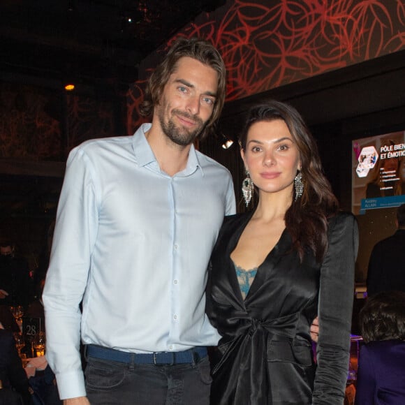 Exclusif - Le nageur Camille Lacourt et sa compagne Alice Detollenaere lors de la soirée de gala de l'Institut Rafaël, maison de l'après Cancer, au Pavillon Gabriel à Paris le 13 décembre 2021. © Erez Lichtfeld / Bestimage