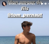 Nathalie Marquay partage une photo de son fils Tom torse nu en vacances. Instagram.