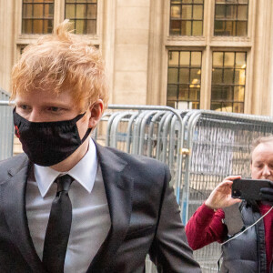 Ed Sheeran à la Haute Cour de Londres pour le début de son procès. Il est accusé de plagiat. Photo par Aaron Chown/PA Wire