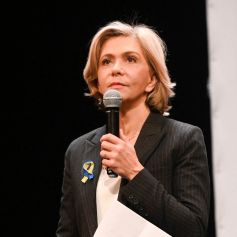 Valérie Pécresse au meeting de solidarité "SOS Ukraine" de Bernard-Henri Lévy (BHL) au théâtre Antoine à Paris, le 1er mars 2022.