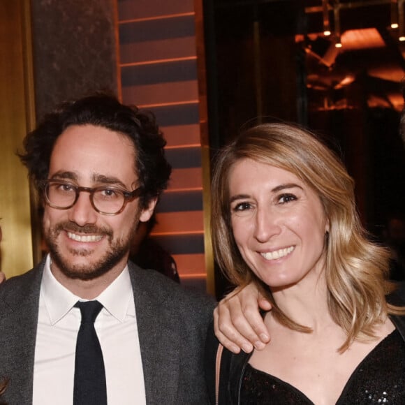 Exclusif - Thomas Hollande, sa femme Emilie Broussouloux, Caroline Delage et son mari Thierry assistent à la soirée "Le Bal du Siècle", pour les 5 ans de l'hôtel Nolinski. Paris, le 8 mars 2022. © Rachid Bellak / Bestimage