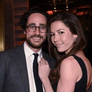 Exclusif - Thomas Hollande et sa femme Emilie Broussouloux assistent à la soirée "Le Bal du Siècle", pour les 5 ans de l'hôtel Nolinski. Paris. © Rachid Bellak / Bestimage