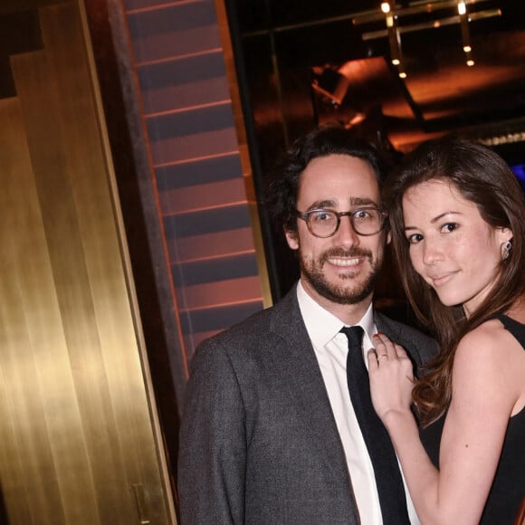 Exclusif - Thomas Hollande et sa femme Emilie Broussouloux assistent à la soirée "Le Bal du Siècle", pour les 5 ans de l'hôtel Nolinski. Paris, le 8 mars 2022. © Rachid Bellak / Bestimage