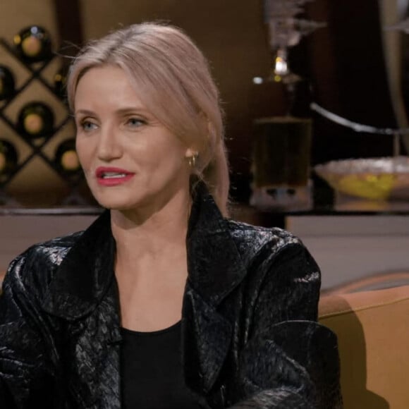 Cameron Diaz parle de la fin de sa carrière d'actrice sur le plateau de l'émission "Hart to Heart" avec Kevin Hart. Le 13 août 2021.