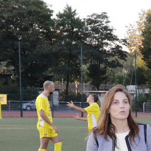 Fabien Onteniente, Yannick Noah - Match de football caritatif entre le Variétés Club de France contre l'équipe de France des Parlementaires au profit de la Fondation Hôpitaux de Paris-Hôpitaux de France présidé par B.Macron au stade Emile Anthoine à Paris le 23 septembre 2021. © Marc Ausset-Lacroix/Bestimage 