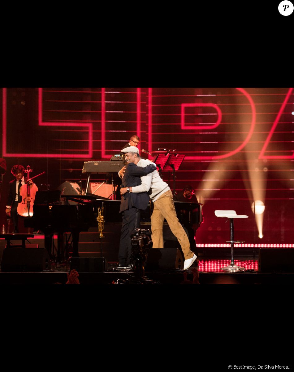 Ibrahim Maalouf et Yannick Noah - Concert "Unis pour le Liban" à l'Olympia à Paris. Le 1er octobre 2020 Parrainé par le célèbre trompettiste I.Maalouf, ce grand concert caritatif a été retransmis depuis l'Olympia sur France 2. © Da Silva-Moreau / Bestimage