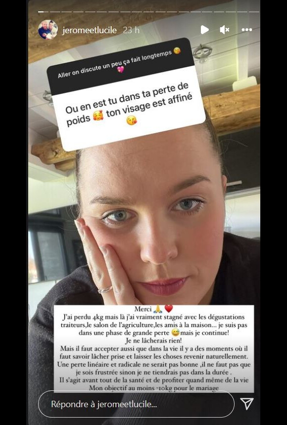 Lucile de "L'amour est dans le pré" évoque son poids en story Instagram, le 9 mars 2022