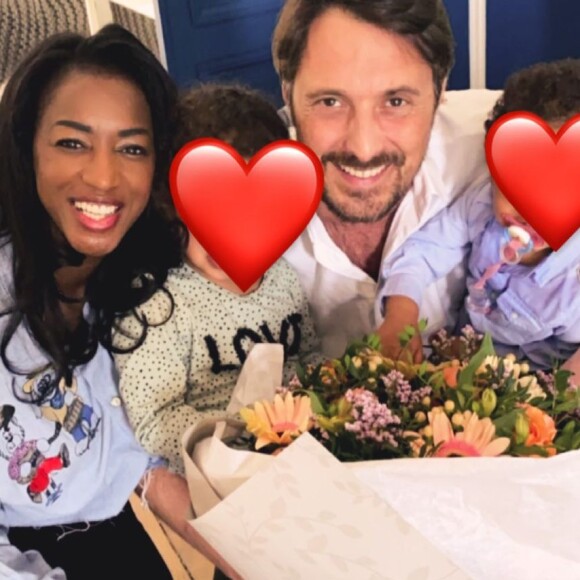 Hapsatou Sy file le parfait amour avec son compagnon l'animateur télé Vincent Cerutti, également père de ses deux enfants Abbie et Isaac.