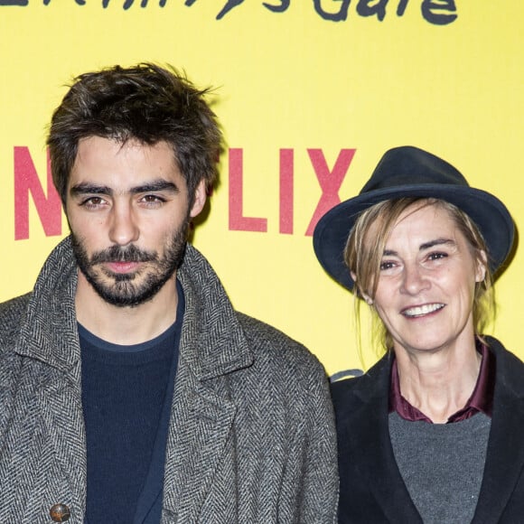 Anne Consigny et son fils Vladimir Consigny - Avant-première du film "At Eternity's Gate" au Musée du Louvre à Paris, le 2 avril 2019. © Olivier Borde/Bestimage 