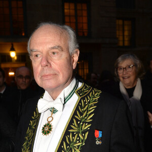 Frédéric Mitterrand lors de la cérémonie de son installation à l'académie des Beaux-Arts à Paris, France, le 6 février 2020