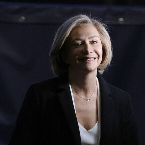 Valérie Pécresse - Arrivées des candidats à l'élection présidentielle dans les locaux de TF1 pour l'émission "La France face à la guerre" le 14 mars 2022. © Laurent Vu / Pool / Bestimage 