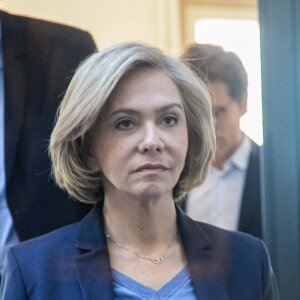 Valérie Pécresse, candidate aux élections présidentielles, présente son projet présidentiel lors d'une conférence de presse à Paris, le 14 mars 2022. © Baptiste Autissier / Panoramic / Bestimage 