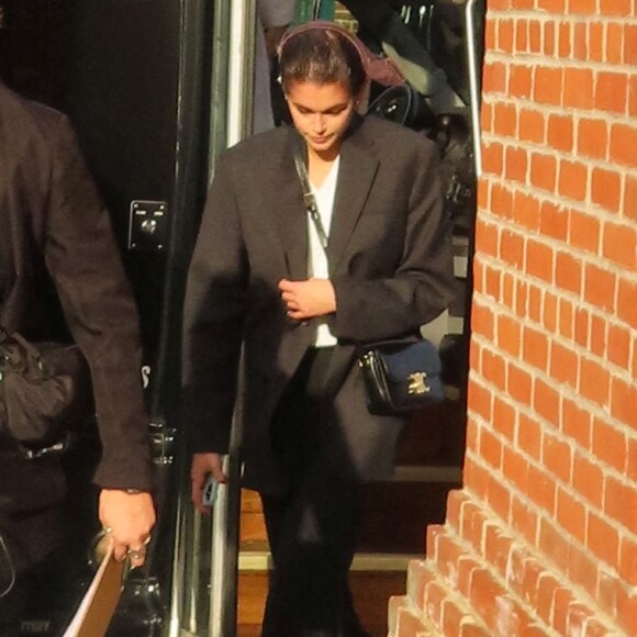 Kaia Gerber a participé au défilé Alexander McQueen, collection automne-hiver 2022-2023, à New York, le 15 mars 2022.