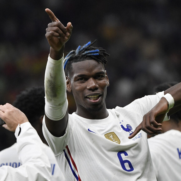 Paul Pogba - La France remporte la coupe de la Ligue des Nations en battant l'Espagne 2 buts à 1 à Milan le 10 octobre 2021. © Inside/Panoramic/Bestimage