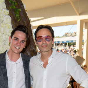 Exclusif - Anthony Delon et son frère Alain-Fabien Delon - Longines Paris Eiffel Jumping au Champ de Mars à Paris, France, le 5 juillet 2019. © Luc Castel/Bestimage