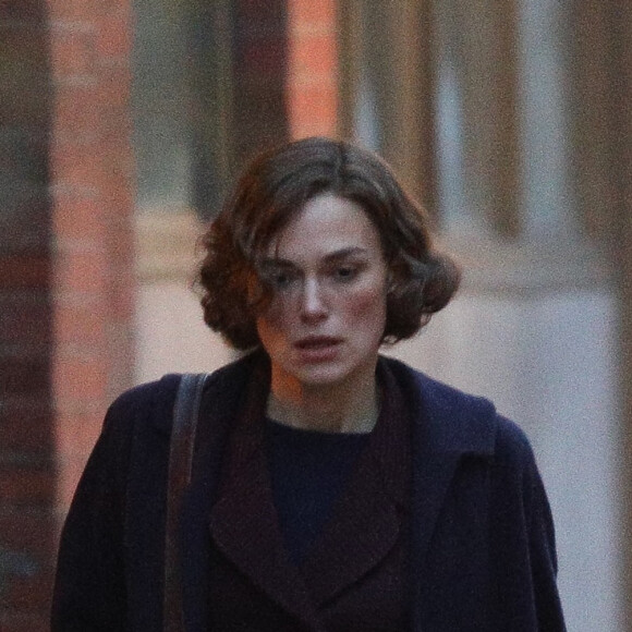 Exclusif - Keira Knightley sur le tournage du film "Boston Strangler" à Boston, le 10 décembre 2021.