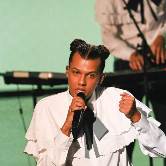 Stromae lors de la 37e cérémonie des Victoires de la musique à la Seine musicale de Boulogne-Billancourt, le 11 février 2022. © Guirec Coadic/Bestimage