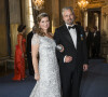 La princesse Martha Louise de Norvège et son mari Ari Behn - Banquet donné en l'honneur du 70ème anniversaire du roi Carl Gustav de Suède au palais royal à Stockholm, le 30 avril 2016.