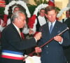 Le prince Charles à Biarritz avec le maire de la ville Didier Borotra en 1995
