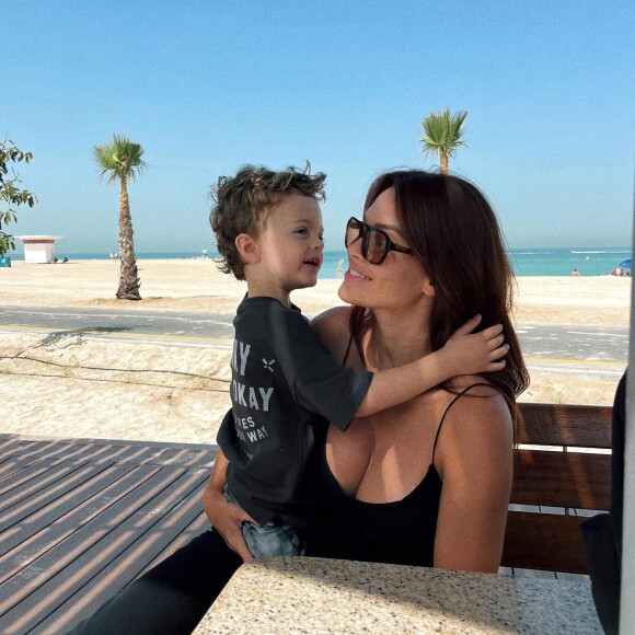 Caroline Receveur avec son fils Marlon