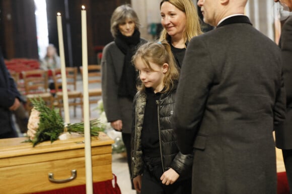 La princesse Clotilde d'Orléans lors des obsèques de la princesse Micaela, comtesse douairière de Paris en l'église Saint Germain de l'Auxerrois à Paris le 22 mars 2022. © Christophe Clovis / Bestimage 