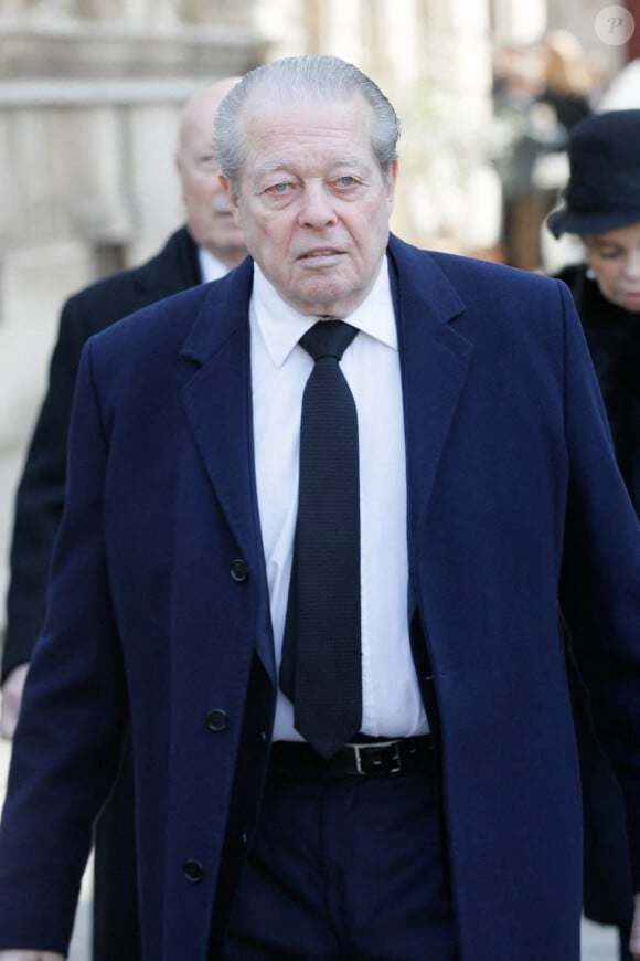 Le prince Michel d'Orléans lors des obsèques de la princesse Micaela, comtesse douairière de Paris en l'église Saint Germain de l'Auxerrois à Paris le 22 mars 2022. © Christophe Clovis / Bestimage 