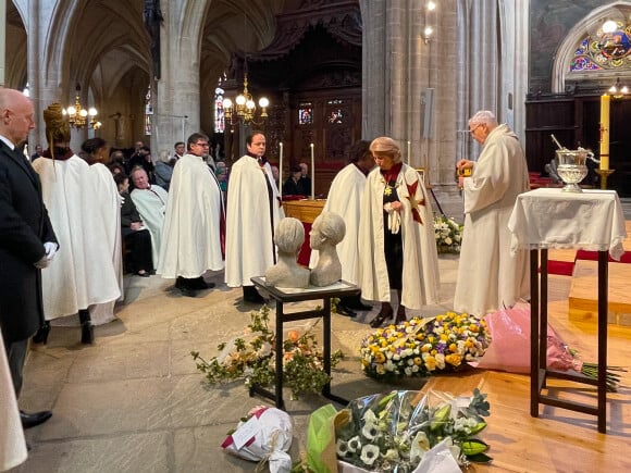 Obsèques de la princesse Micaela, comtesse douairière de Paris en l'église Saint Germain de l'Auxerrois à Paris le 22 mars 2022. © Christophe Clovis / Bestimage 