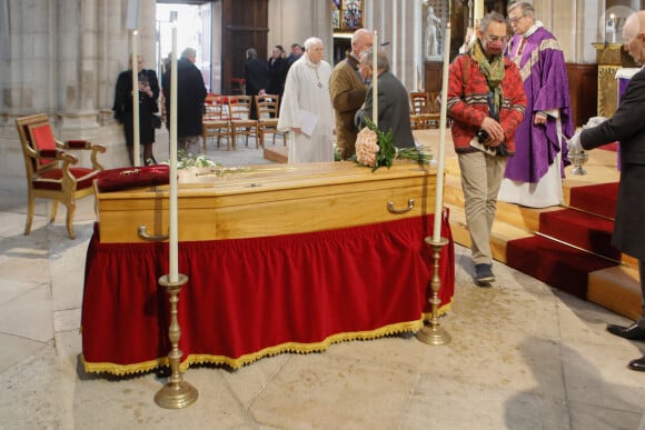 Monseigneur Patrick Chauvet, Archiprêtre de Notre-Dame de Paris lors des obsèques de la princesse Micaela, comtesse douairière de Paris en l'église Saint Germain de l'Auxerrois à Paris le 22 mars 2022. © Christophe Clovis / Bestimage 