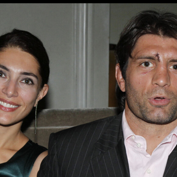 Caterina Murino et son compagnon Pierre Rabadan au 26ème gala de l'aid à l'enfant réfugié donné au profit des enfants du Cambodge à la salle Gaveau à Paris le 26 septembre 2011