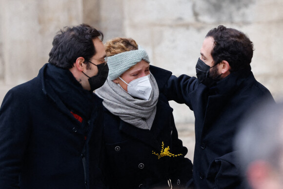 Vicky Krieps aux obsèques de Gaspard Ulliel en l'église Saint-Eustache à Paris. Le 27 janvier 2022 © Jacovides-Moreau / Bestimage