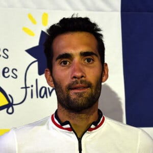 Martin Fourcade - Vente aux enchères des légendes du sport au profit de l'association "Les Etoiles filantes" à Villeurbanne, le 17 septembre 2020. Une centaine de lots sont proposés à la vente ce jour-là pour venir en aide aux enfants atteints d'une tumeur au cerveau par le biais de cette association, à l'initiative de Tessa Worley, marraine de l'association aux côtés du champion de biathlon Martin Fourcade.