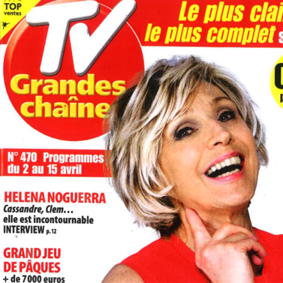 Évelyne Dhéliat en couverture du nouveau numéro du magazine TV Grandes Chaînes paru le 28 mars 2022