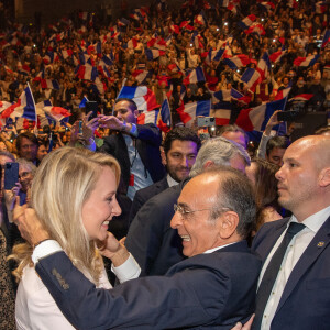 Eric Zemmour, Marion Maréchal (enceinte) - Meeting de Eric Zemmour, candidat à l'élection présidentielle, au Zénith de Toulon le 6 mars 2022.