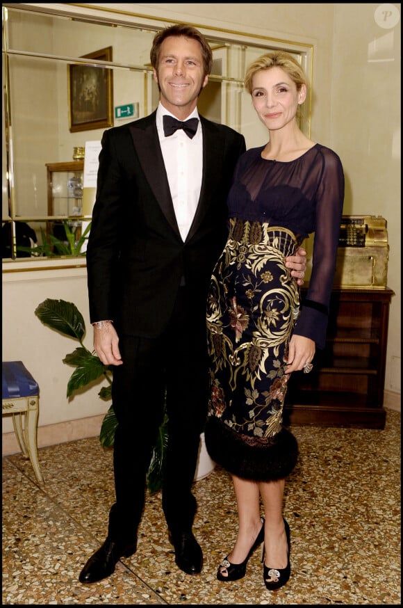 Le prince Emmanuel Philibert de Savoie et la princesse Clotilde de Savoie au dîner de charité au profit de l'hôpital San Rafaele de Milan