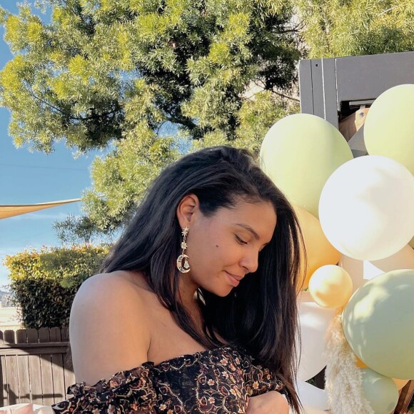 Chloé Mortaud quand elle était enceinte de Maeva