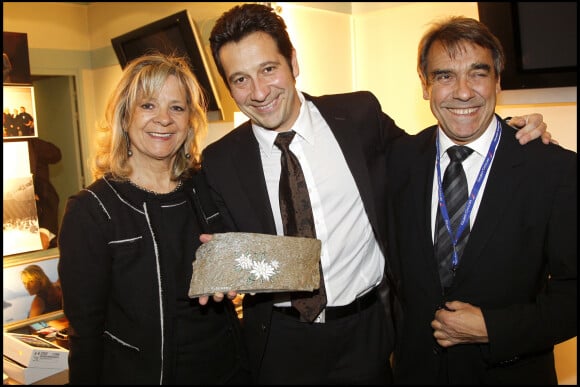 Laurent Gerra, entre ses parents Nicole et Jean-Christian Gerra en 2010.
