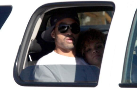 Rihanna et son nouvel amour Matt Kemp, le joueur de baseball de l'équipe des L.A. Dodgers arrivent à Mexico pour des vacances romantiques le 4 janvier 2010.